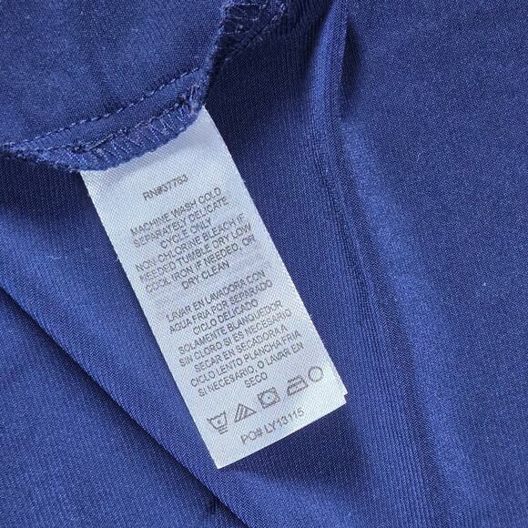 Laundry By‎ Design Navy Collared Wrap 3/4 Sleeve Dress S - Picture 5 of 8